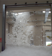 Descarga real de una instalación de espuma